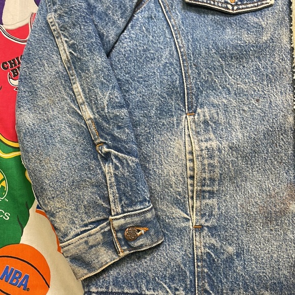 Vintage Sherpa Lined Denim Jacket Levi? Sears? - Picture 3 of 5